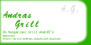 andras grill business card